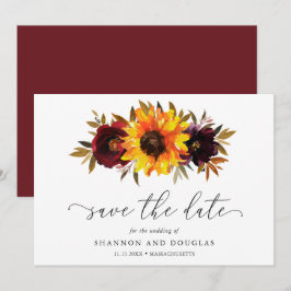 Sonnenblumen Rose Rustikaler Fall Blumen Elegante Save The Date
