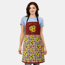 Sonnenblumen Rot Gingham