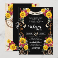 Sonnenblumen Rote Rosen Black Charro Quinceanera I