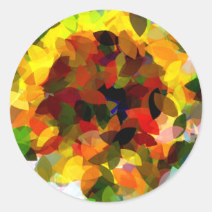 SONNENBLUMEN RUNDER AUFKLEBER