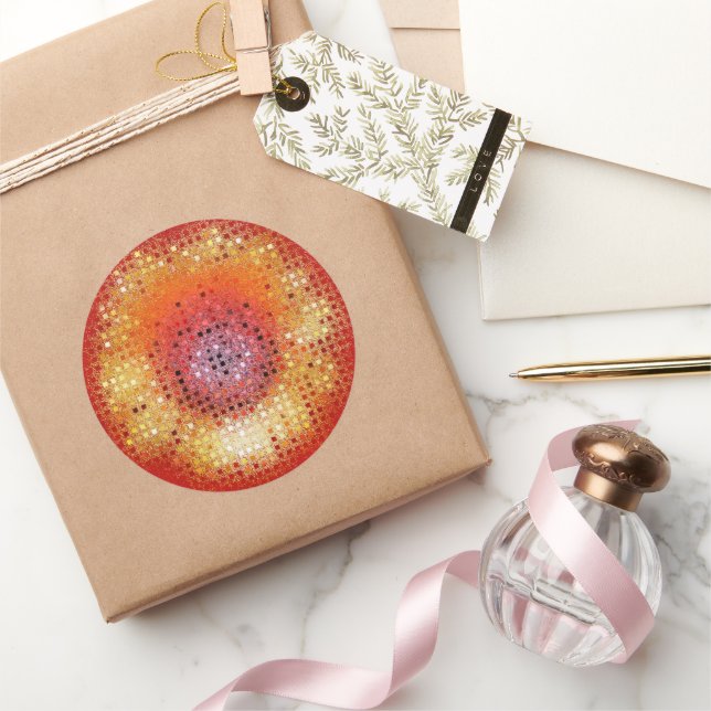 SONNENBLUMEN RUNDER AUFKLEBER (Schenken)