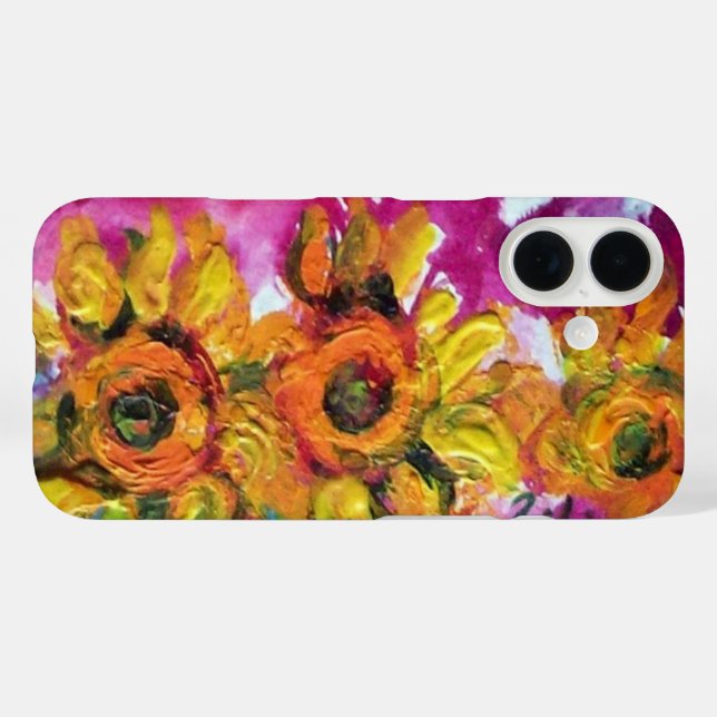 SONNENBLUMEN Rustikale Landschaft, Gelbe Blüte Case-Mate iPhone Hülle (Rückseite (Horizontal))