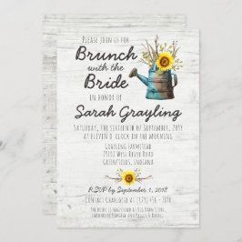 Sonnenblumen & Rustikales Brautbrunch Einladung