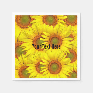 Sonnenblumen Rustikales Land Blumengelb Serviette