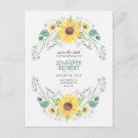 Sonnenblumen Rustikales Land Save the Date