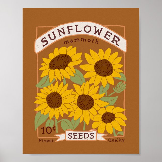 Sonnenblumen-Samenpaket Poster (Vorne)