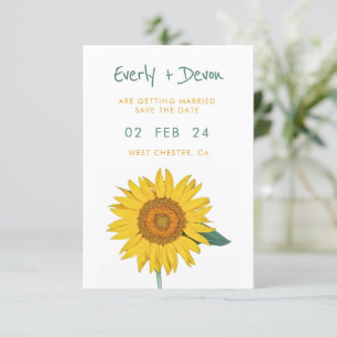 Sonnenblumen Save the Date Einladung