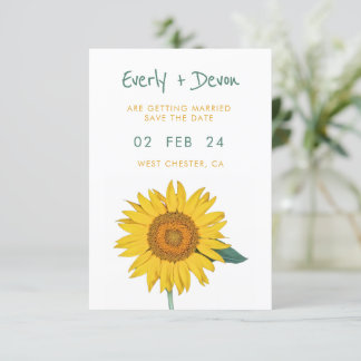 Sonnenblumen Save the Date Einladung