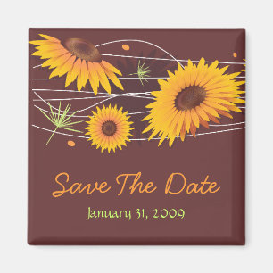 Sonnenblumen Save the Date Hochzeitsankündigung 2 Magnet