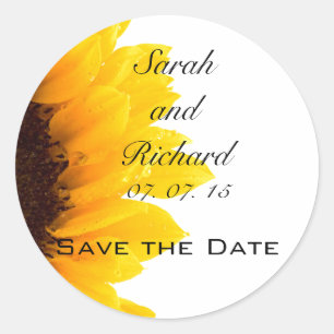 Sonnenblumen Save the Date Stickers