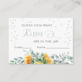 Sonnenblumen schätzt, wie viele Kisses-Antwortkart Begleitkarte