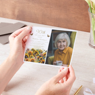 Sonnenblumen Schmetterlinge Frauen 90. Geburtstag