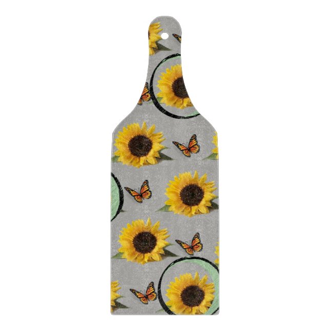 Sonnenblumen Schneidebrett (Vorderseite)