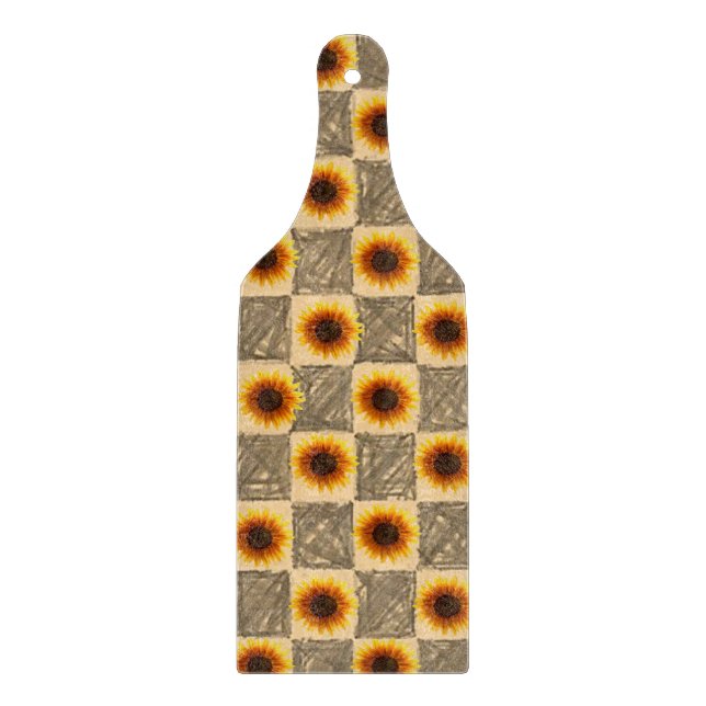 Sonnenblumen Schneidebrett (Vorderseite)