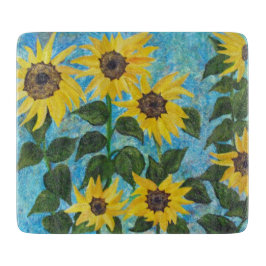 Sonnenblumen Schneidebrett