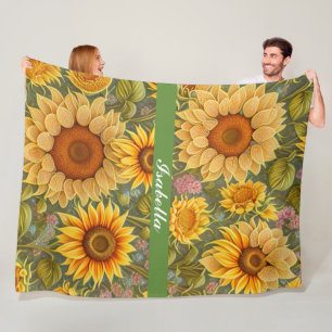 Sonnenblumen Schöne moderne Sammlung Fleecedecke