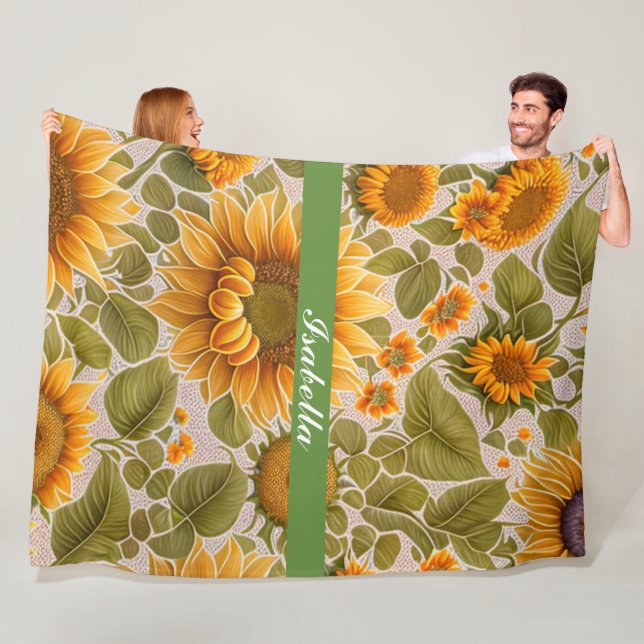 Sonnenblumen Schöne Trendy Collection Fleecedecke (Beispiel)