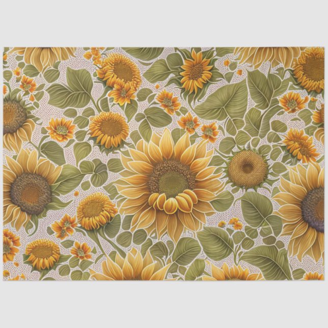 Sonnenblumen Schöne Trendy Collection Seidenpapier (Vorderseite)