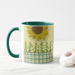 Sonnenblumen-Schrappbuch-Tasse Tasse