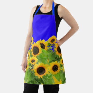 Sonnenblumen Schürze Ukraine Flaggenfarben - Unter