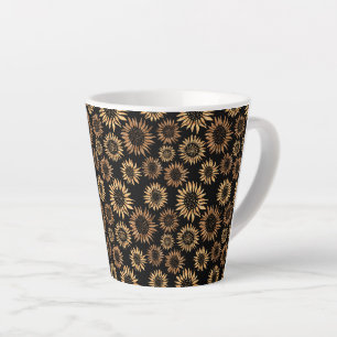 Sonnenblumen schwarzes Gold elegant Milchtasse