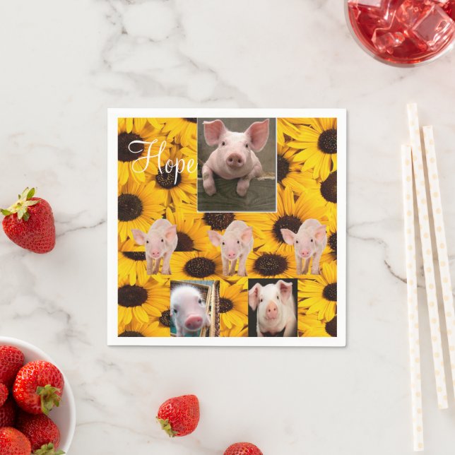 Sonnenblumen Schweinepapier Napkins Serviette (Beispiel)