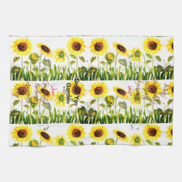 Sonnenblumen 'Seed Your Garden' Skriptwörter Geschirrtuch