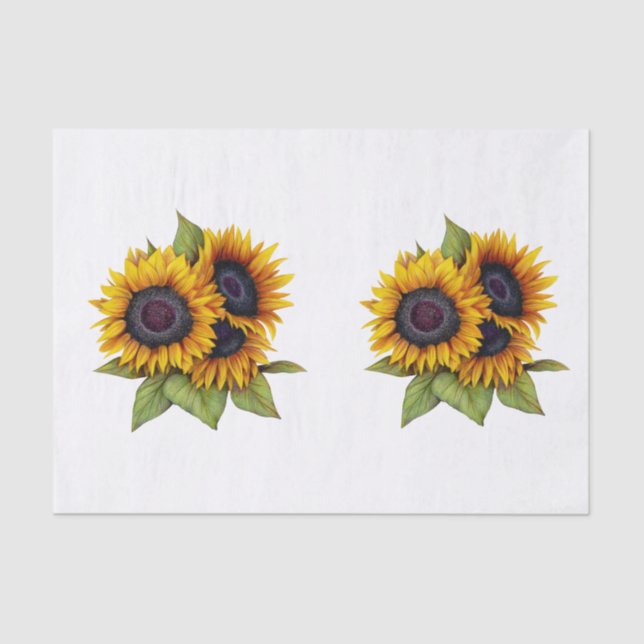 Sonnenblumen Seidenpapier (Vorderseite)