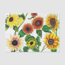 Sonnenblumen-Seidenpapier