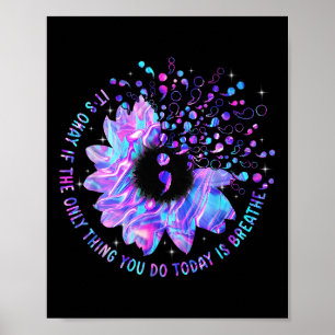 Sonnenblumen-Selbstmordpräventions-Wochen-Semikolo Poster