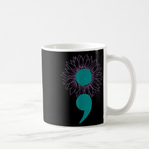 Sonnenblumen Semicolon Suicide Bewusstsein Mentale Kaffeetasse