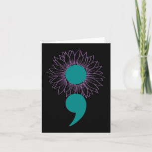 Sonnenblumen Semicolon Suicide Bewusstsein Mentale Karte