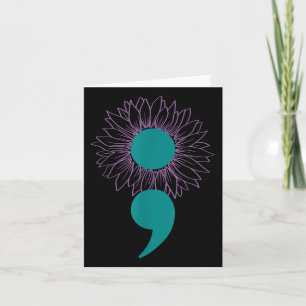 Sonnenblumen Semicolon Suicide Bewusstsein Mentale Karte
