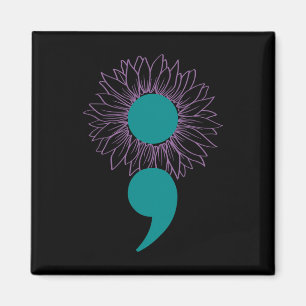 Sonnenblumen Semicolon Suicide Bewusstsein Mentale Magnet