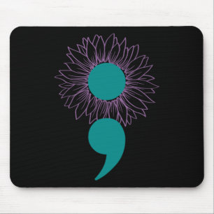 Sonnenblumen Semicolon Suicide Bewusstsein Mentale Mousepad
