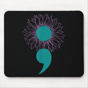 Sonnenblumen Semicolon Suicide Bewusstsein Mentale Mousepad