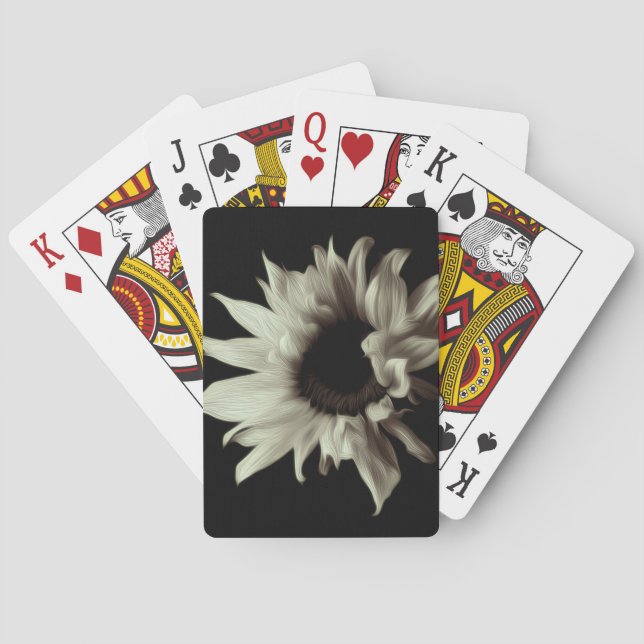 Sonnenblumen - Sepia Fine Art Spielkarten (Rückseite)