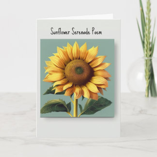 Sonnenblumen-Serenade-Gedichtkarte Karte