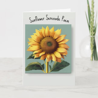 Sonnenblumen-Serenade-Gedichtkarte Karte
