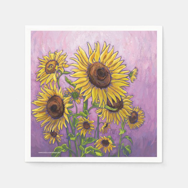 Sonnenblumen Serviette (Vorderseite)