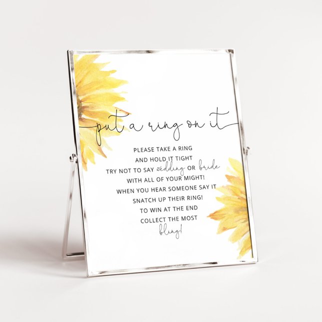 Sonnenblumen setzten einen Ring auf sein Poster (Von Creator hochgeladen)