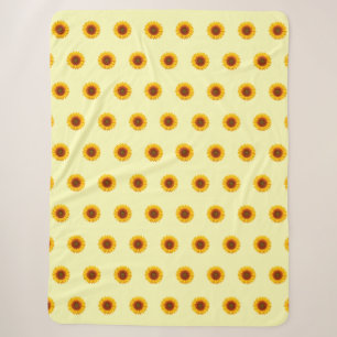 Sonnenblumen-Sherpa-Decke mit nahtlosem Muster Sherpadecke