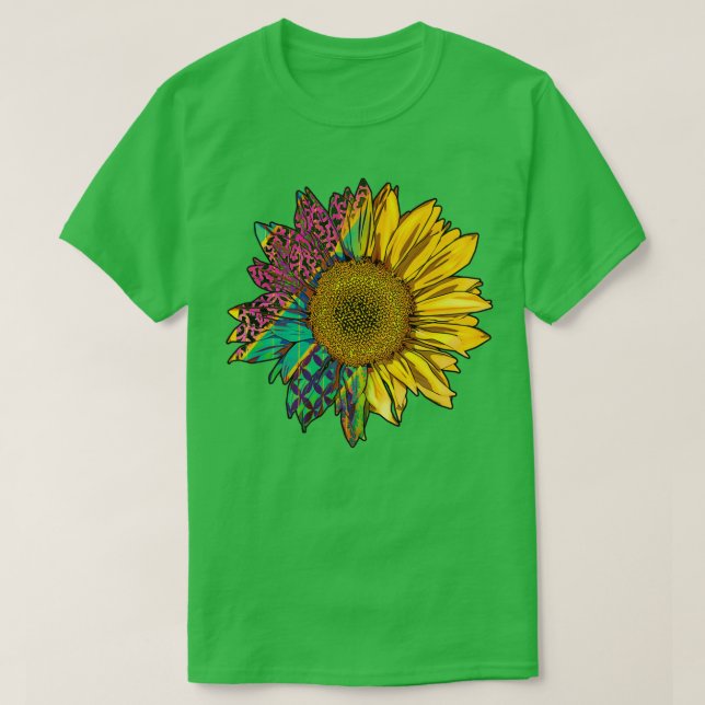 Sonnenblumen Shirts Männer und Frauen Gewitter Blu (Design vorne)