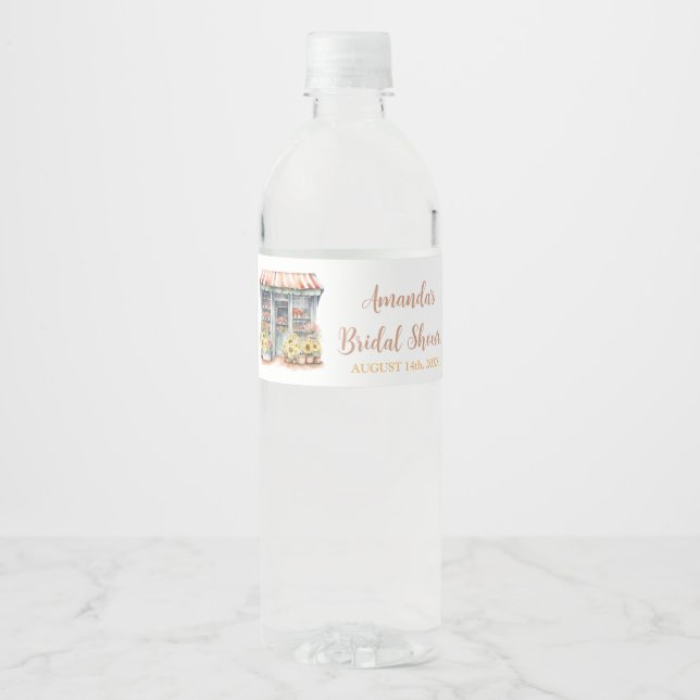 Sonnenblumen Sie ist vom Brautparty Wasserflaschenetikett (Vorderseite)