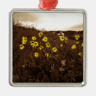 Sonnenblumen Silbernes Ornament