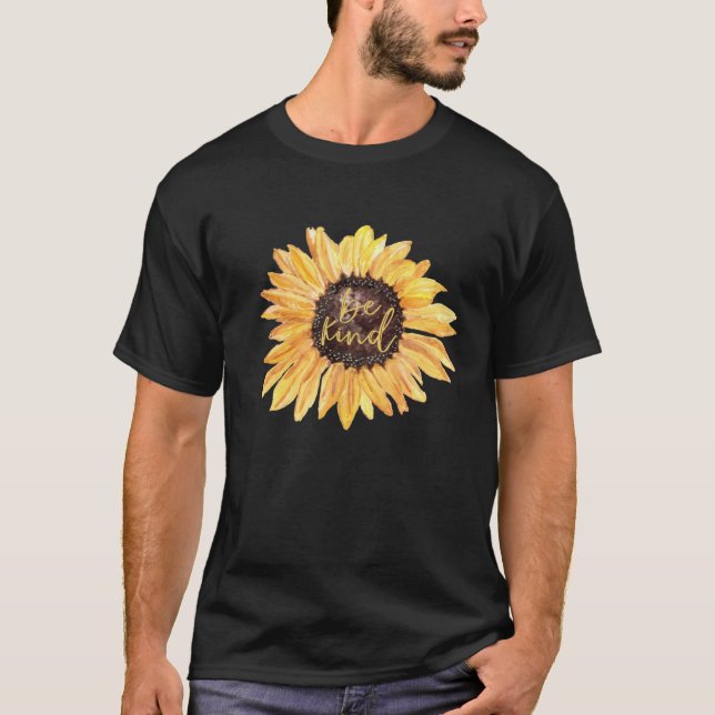 Sonnenblumen sind eine Art Aquarellfarben-Anti-Bul T-Shirt (Vorderseite)