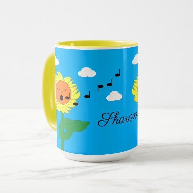 Sonnenblumen singen: tasse (Vorderseite Links)