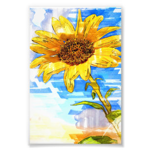 Sonnenblumen Single Marker - Niedliches Sonnenblum Fotodruck
