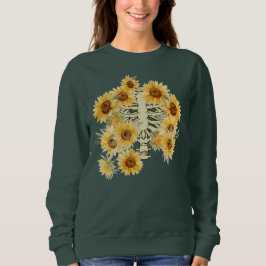 Sonnenblumen Skelett Pflanze Body Sweatshirt
