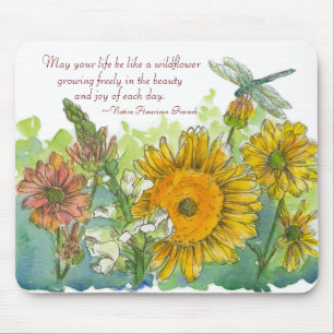 Sonnenblumen Snapdragon Blume Inspiration Gedicht Mousepad